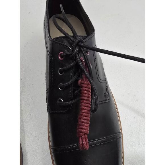 Clarks Mens Pitney Cap Derby Leather Oxfords Dress Shoes Black Lace Up SZ 12 NEW - Picture 10 of 11